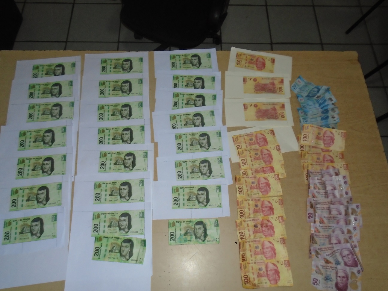 SSyPC asegura más de 5 mil pesos en billetes falsos