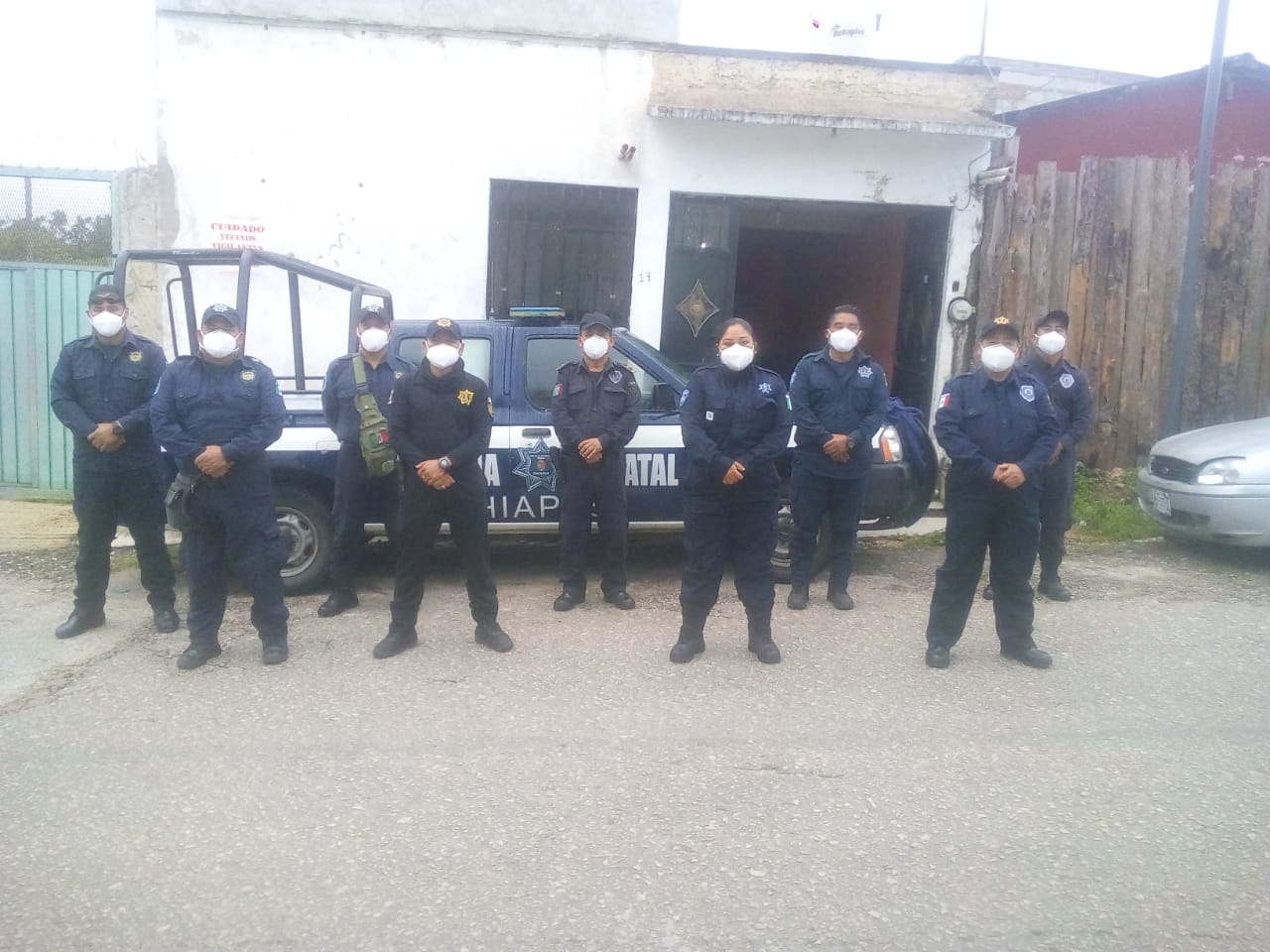 Entrega SSyPC mascarillas KN95 a elementos de la Policía Auxiliar