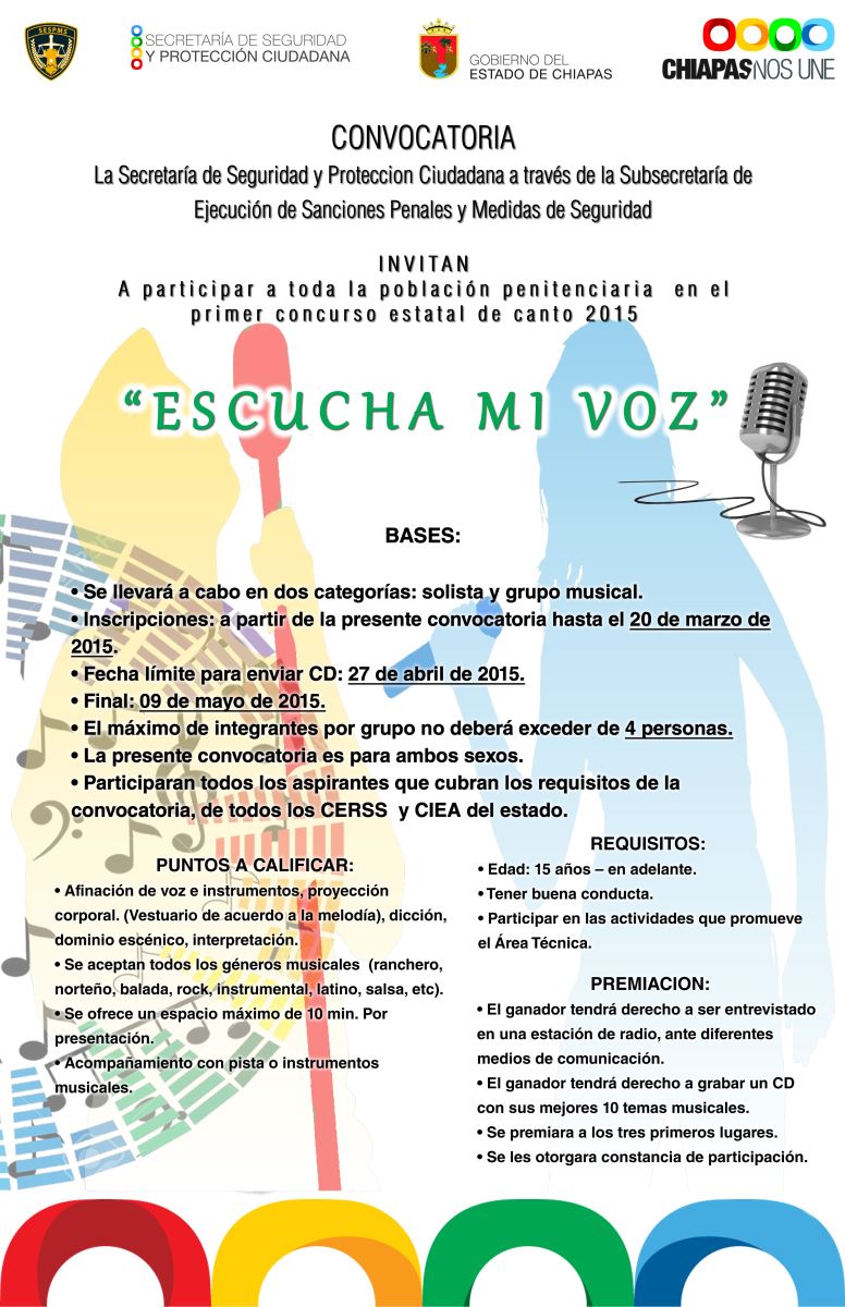 Programa de canto “Escucha mi voz”, en los Cerss de Chiapas